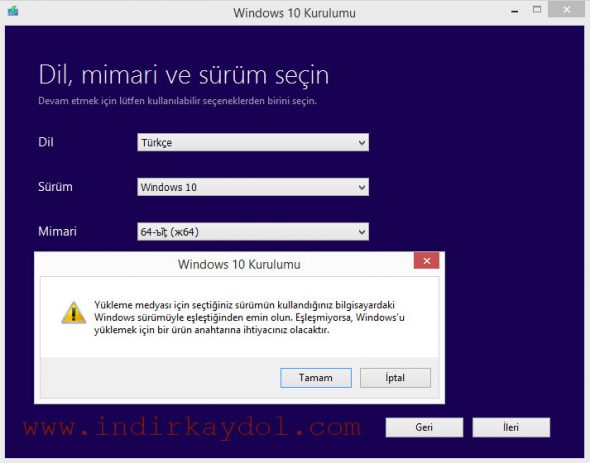 Windows 10 Lisans Uyarısı