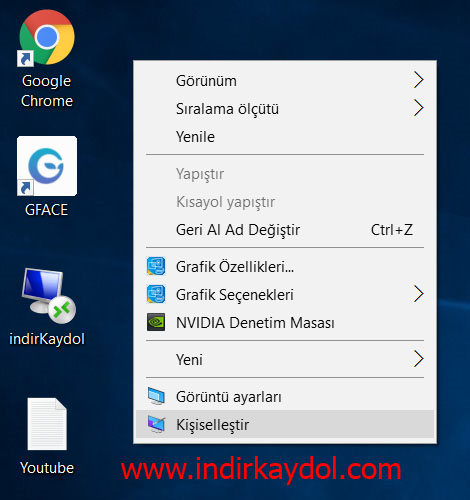 Windows 10 Masaüstü Simgeleri
