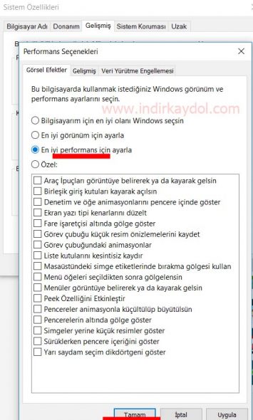 Windows 10 Performans Arttırma
